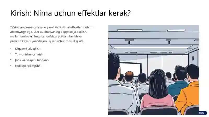 Effekt Qo'shish PowerPoint 2
