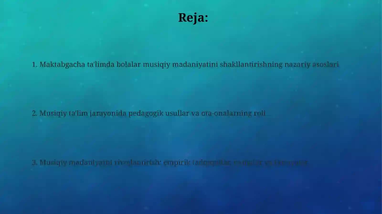 MTTning pedagogik jarayoni da bolalarning musi̇qi̇y madaniyati ni shakllanti̇ri̇sh 2