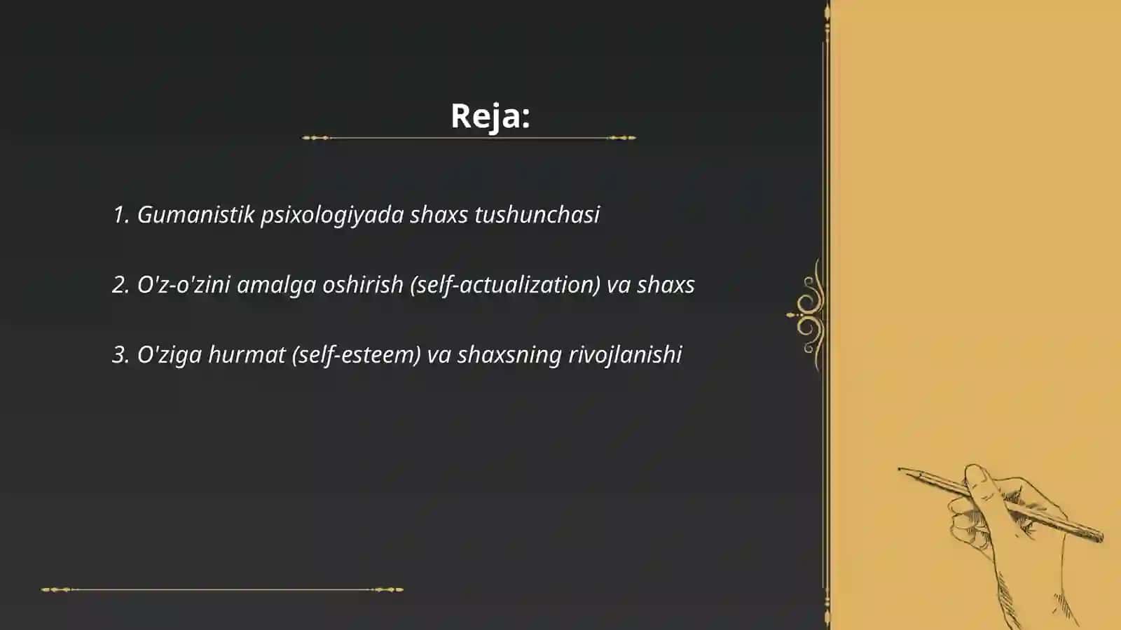 Gumanistik psixologiyada shaxs Choriyeva sitora 2