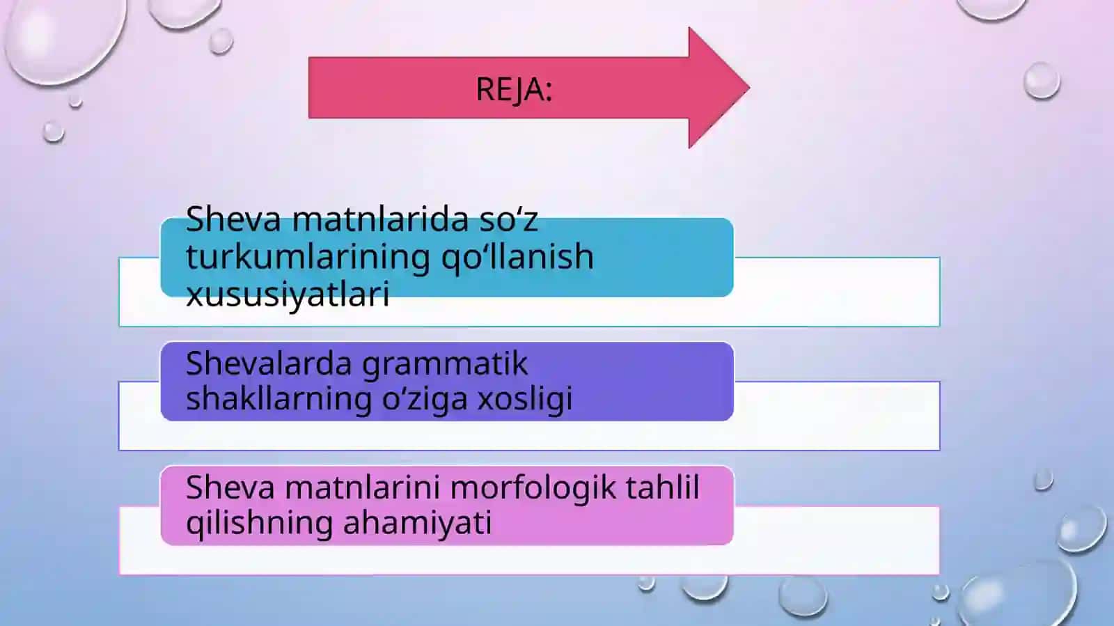 Sheva matnlarining morfologik xususiyatlarini tahlil qilish 2