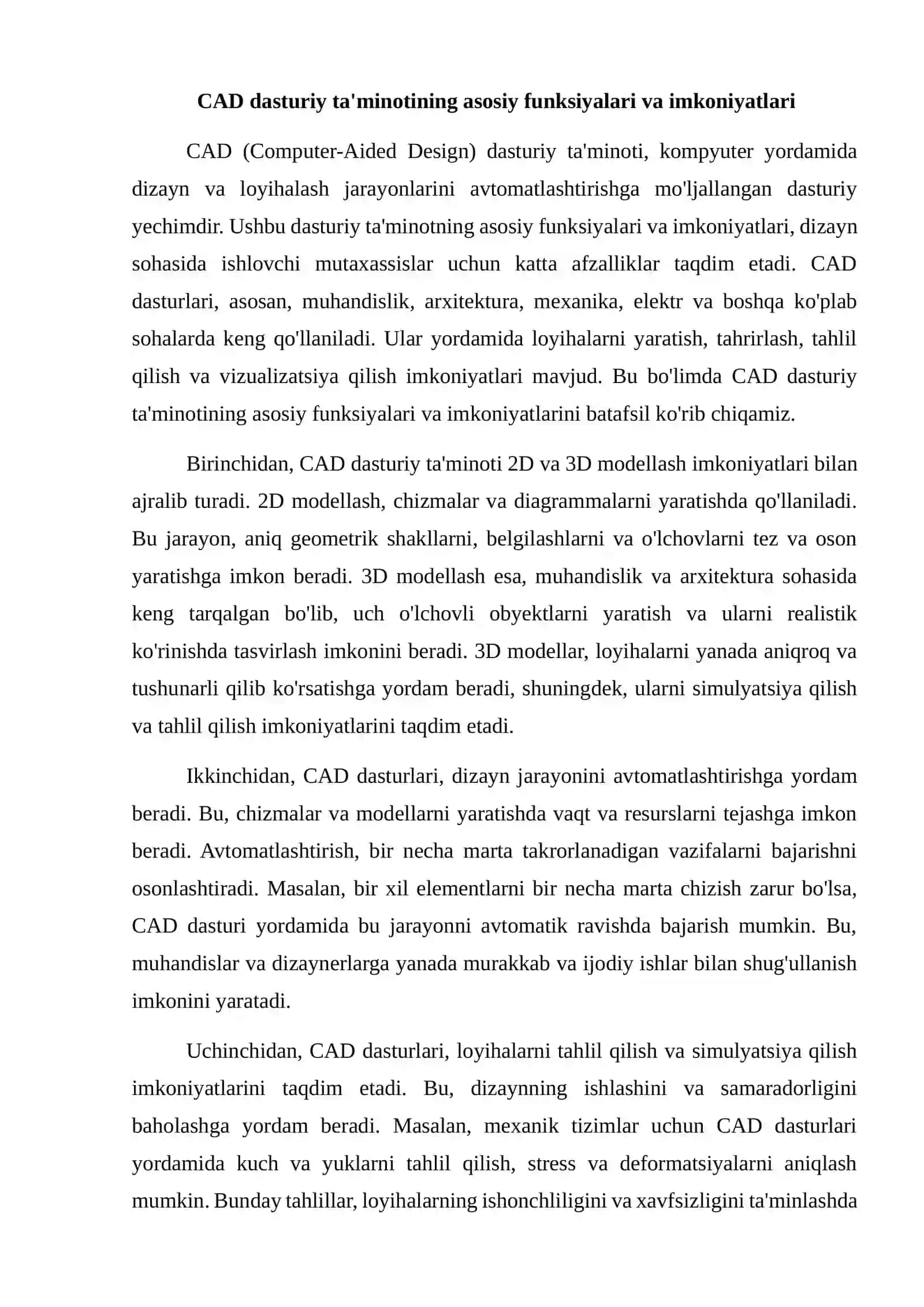 CAD elektrik dasturiy ta'minotining afzalliklari 2