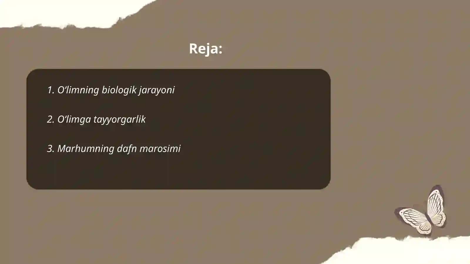 Oʻlim va oʻlish jarayoni 2