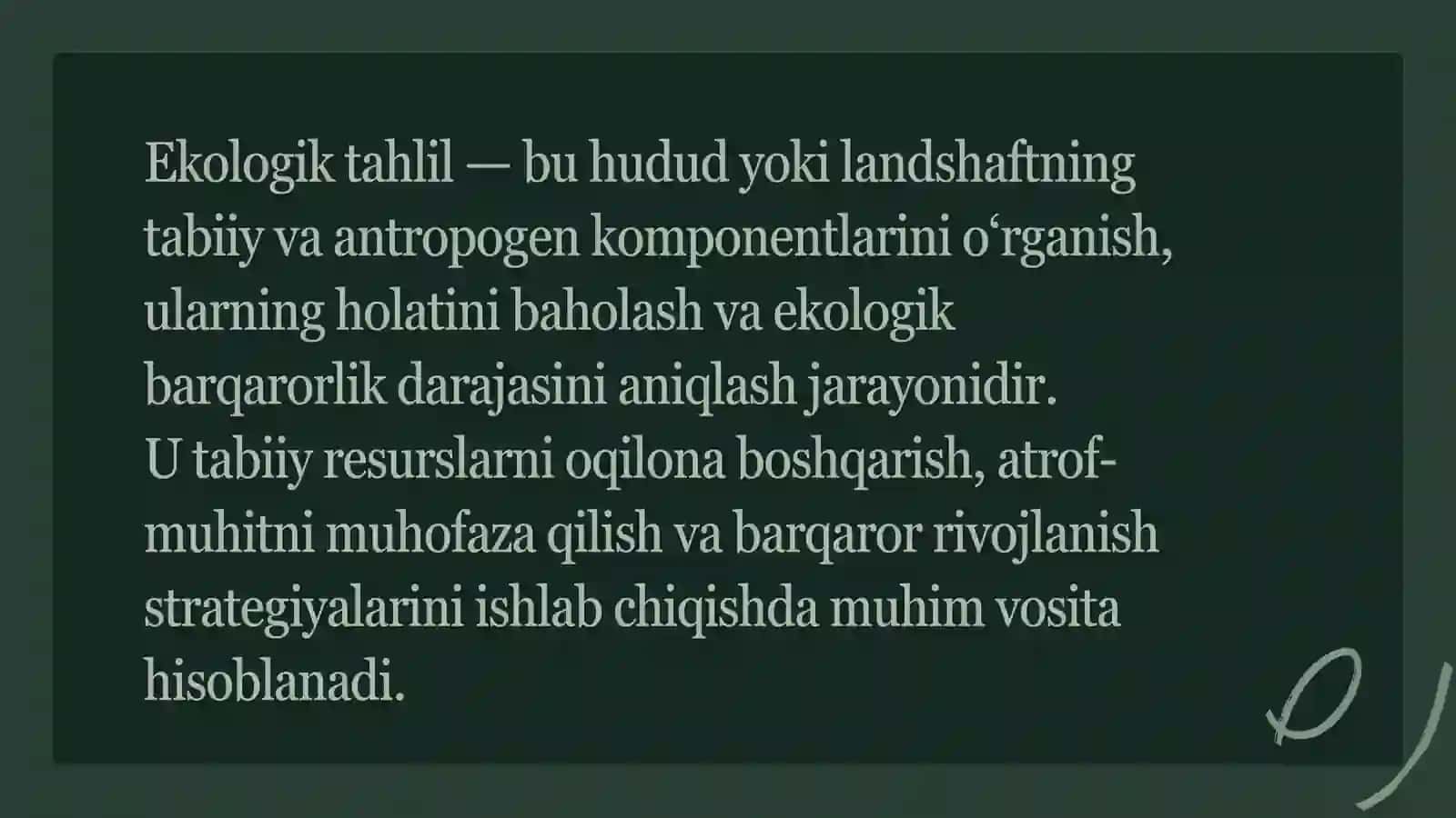 Tabiiy-geografik Landshaftlarning Ekologik Tahlili 2