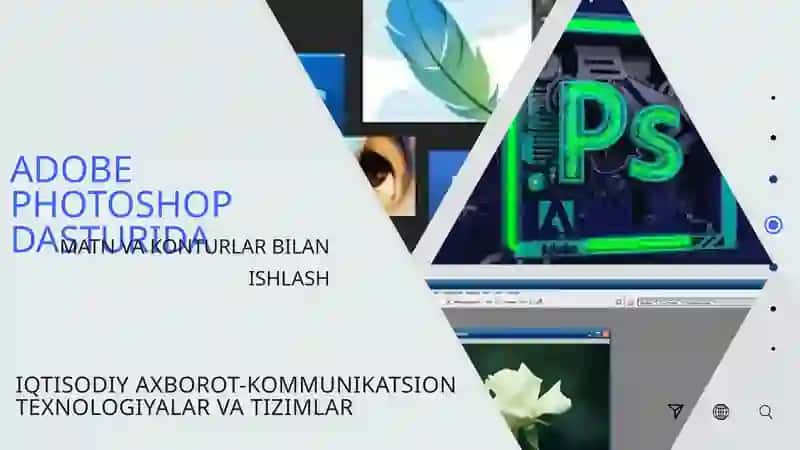 Adobe Photoshop dasturida matn va konturlar bilan ishlash 2
