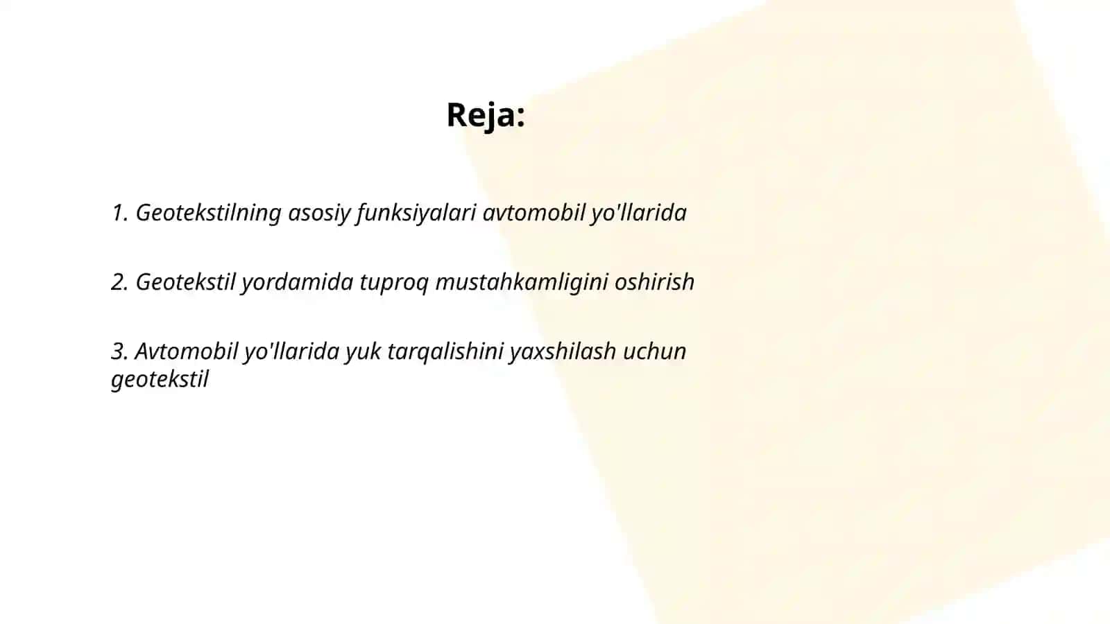 Avtomobil yoʻllarni eksplatatsiya qilishda geotekstildan foygalanish 2
