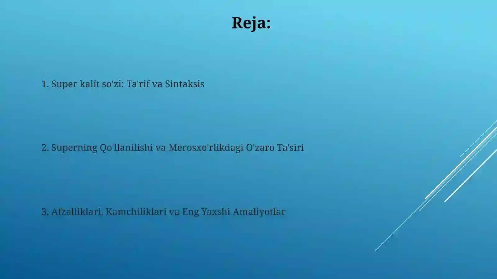 Super kalit so'zini tahlil qilish 2