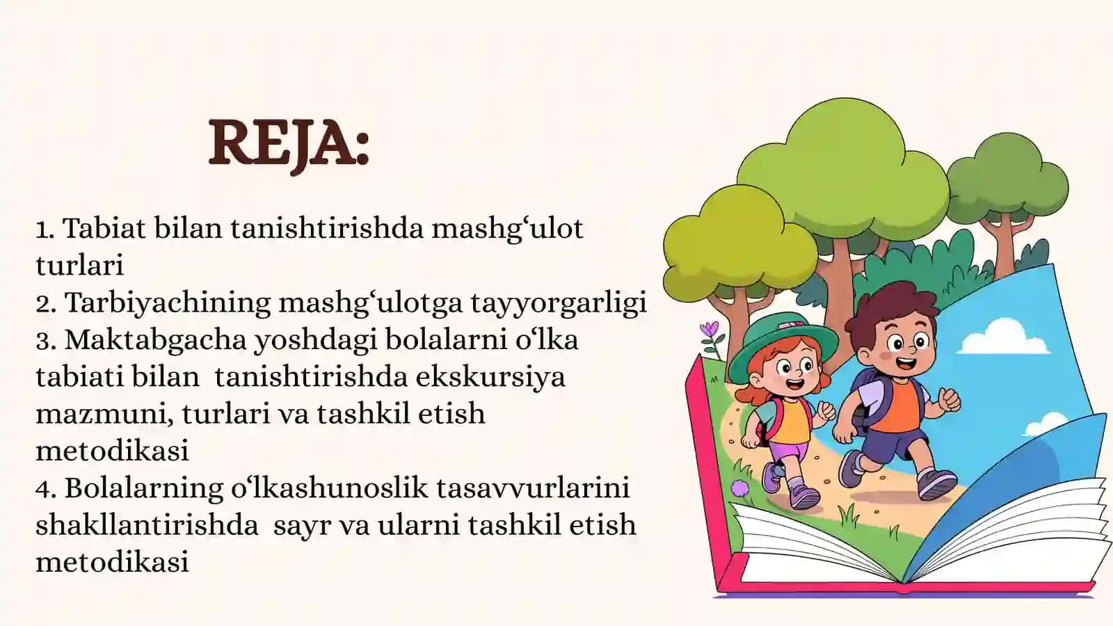 Tabiat bilan tanishtirishning ish shakllari 2