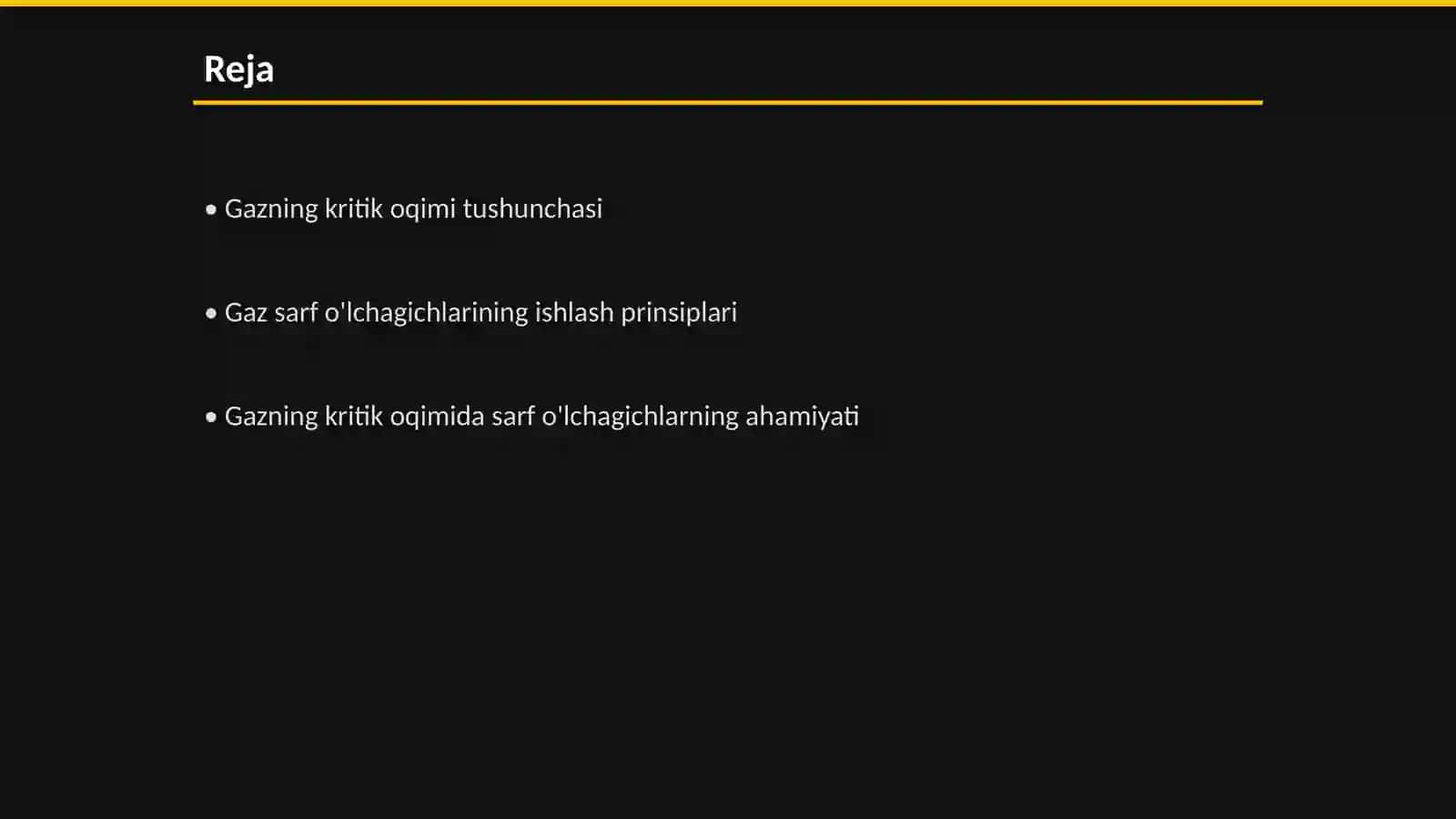 Gazning kritik oqimining sarf o'lchagichlar 2