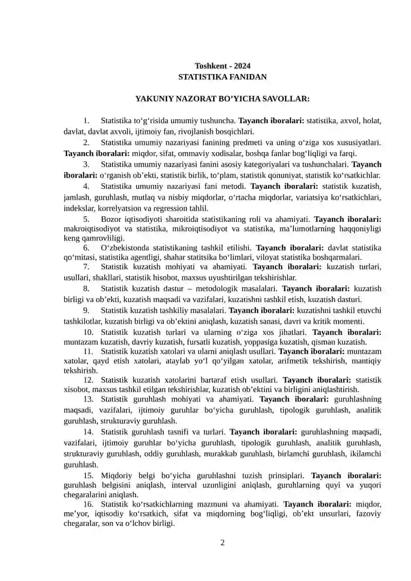IQTISODIY STATISTIKA 2