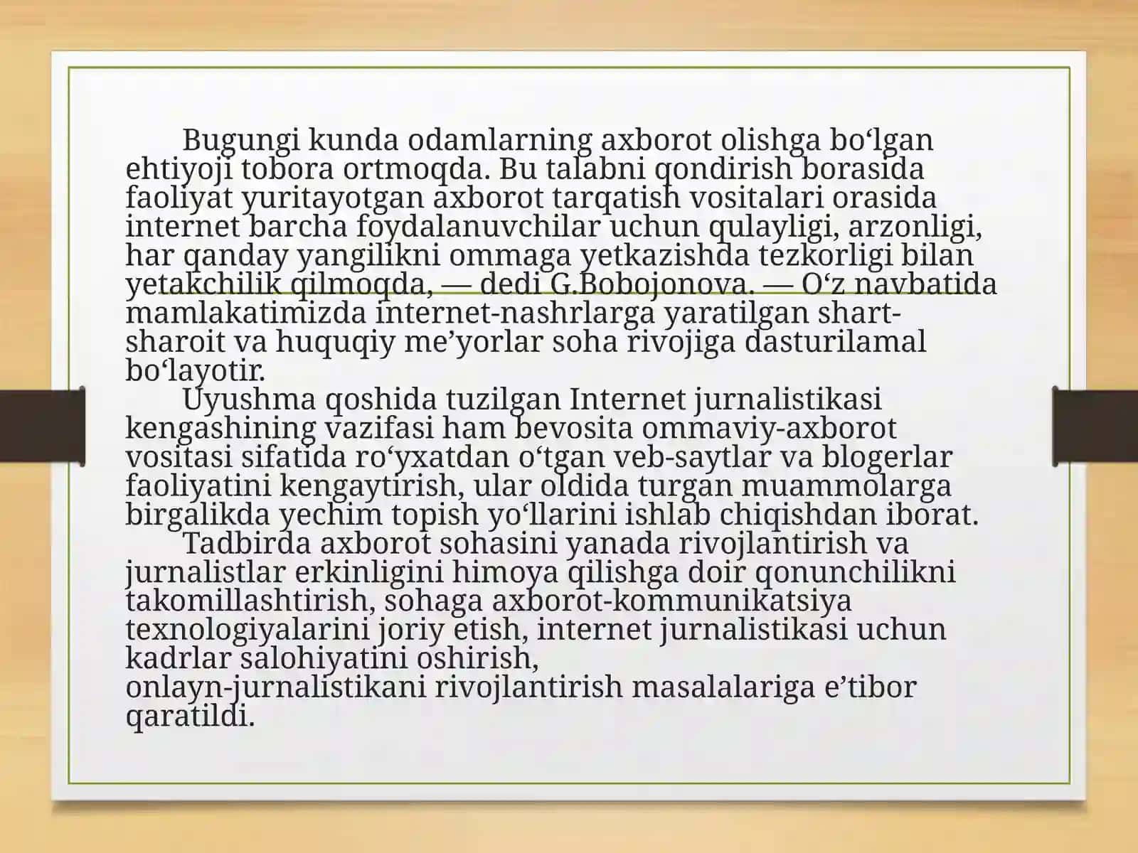 Internet jurnalistikasida kasbetika sima 2