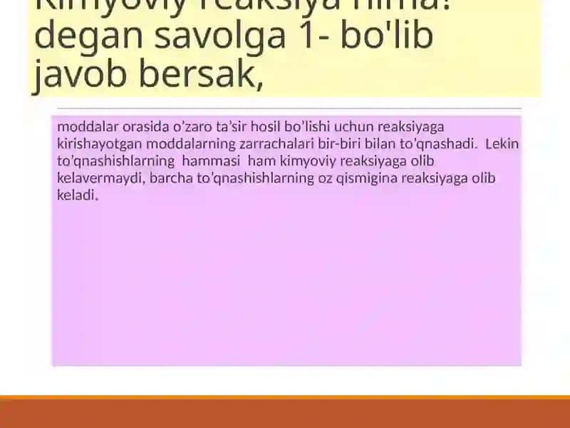 Kimyoviy reaksiya tezligi 2