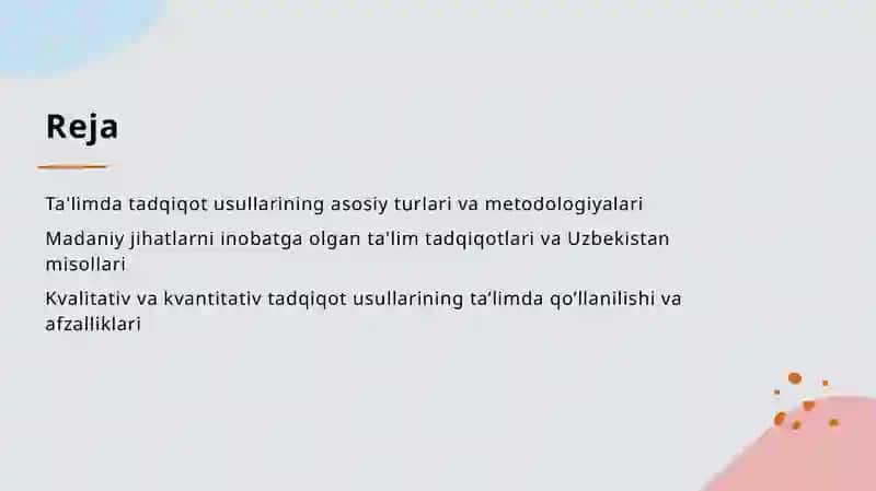 Ta'limda tadqiqot usullari 2