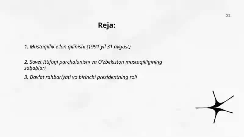 Mustaqil O'zbekiston Respublikasining tashkil topishi va uning tarixiy ahamyati 2