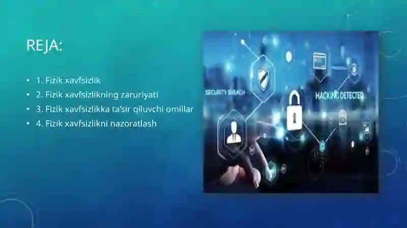 Fizik xavfsizlik choralari bilan fizik tahdidlardan himoya qilish 2