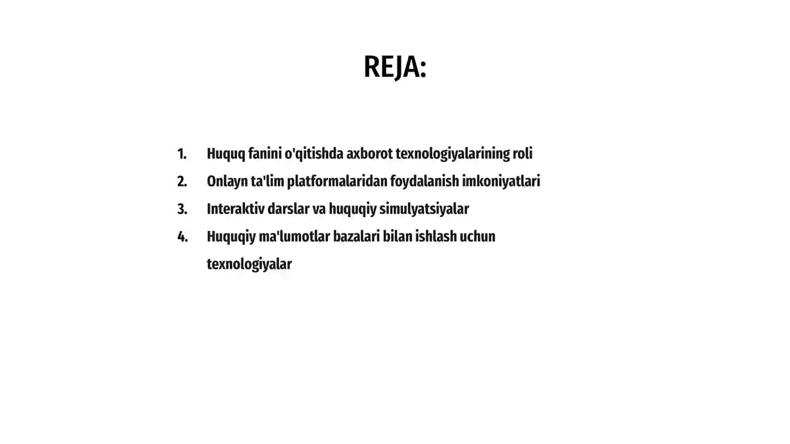Huquq fanini o'qitishda axborot texnologiyalaridan foydalanish 2