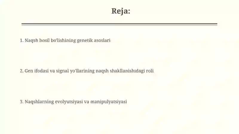 Teri naqshlari ustidan genetik nazorat 2