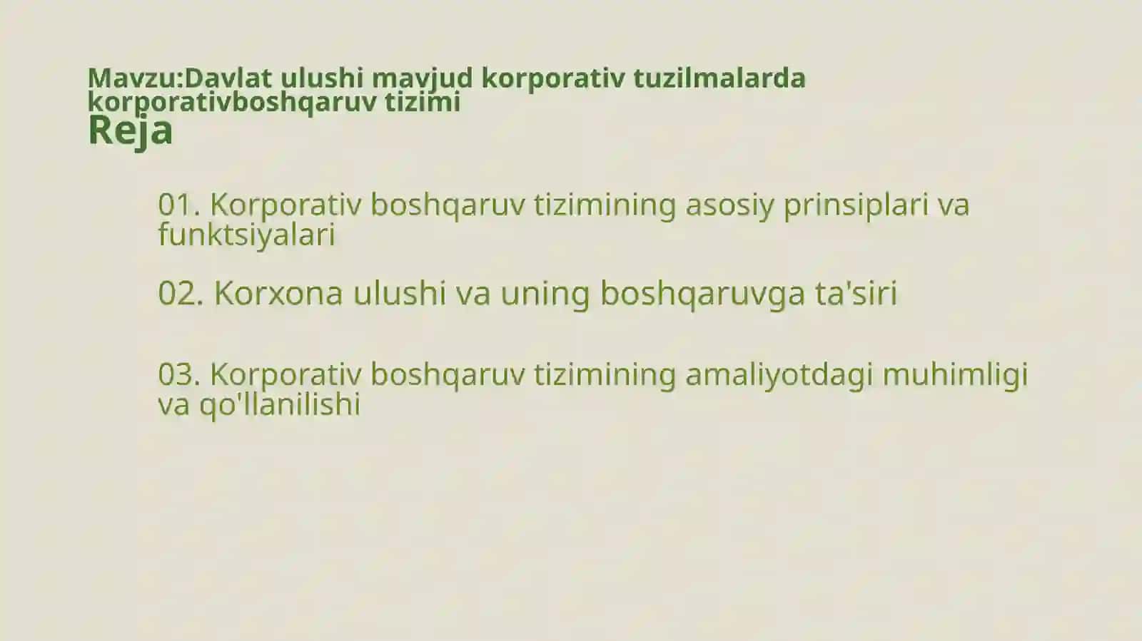 Korporativ boshqaruv tizimi 2