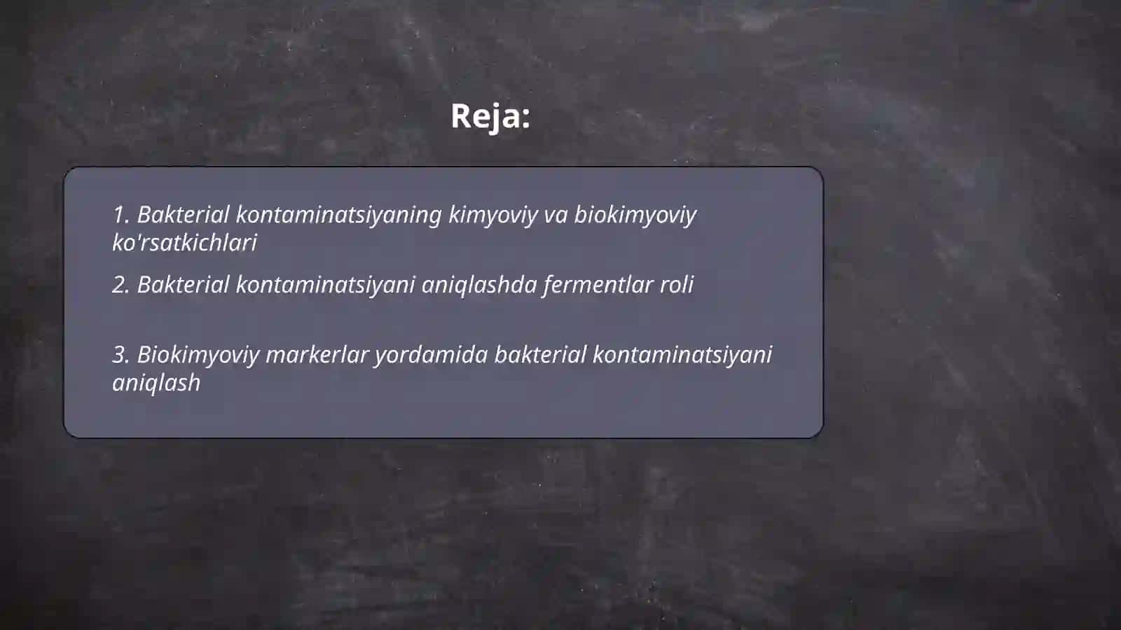 Biologik ashyoni bakterial kontaminatsiyasini biokimyo usulda aniqlash 2