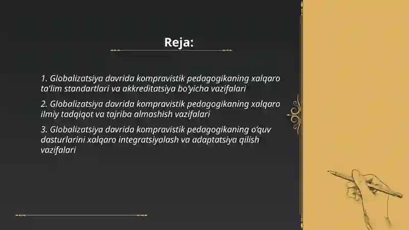 Globalizatsiya davrida kompravistik pedagogikaning xalqaro vazifalari 2