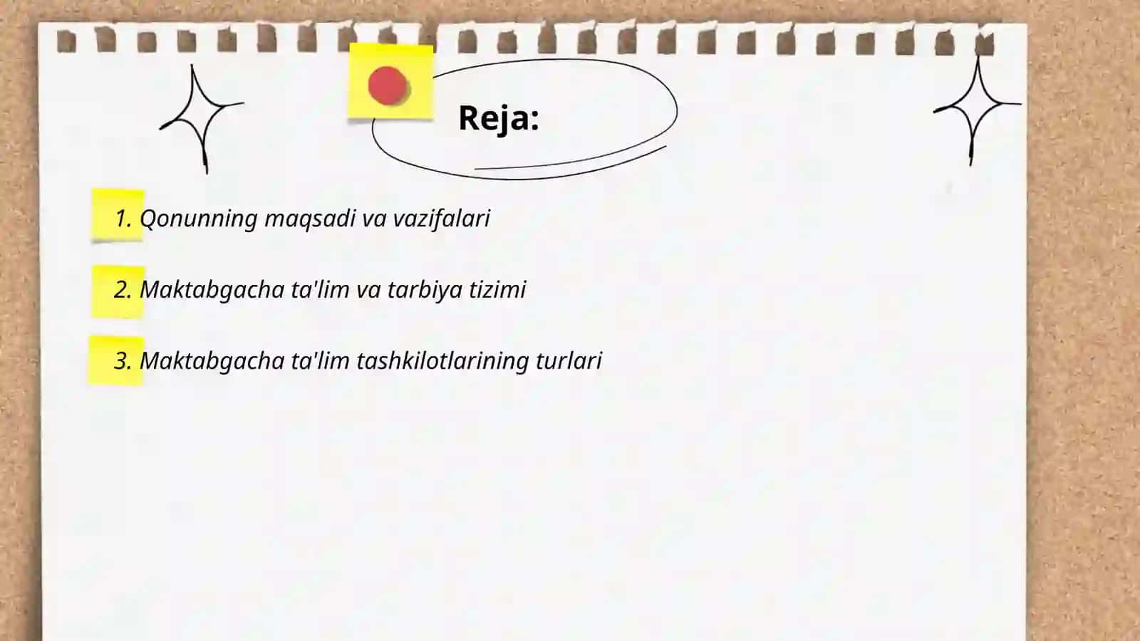 "Maktabgacha taʼlim va tarbiya toʻgʻrisida"gi qonuni 2