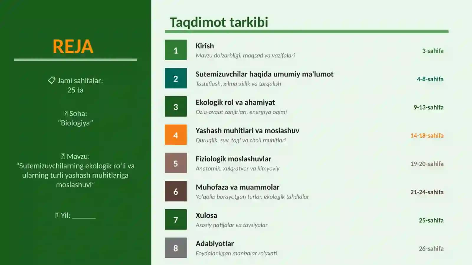 Sutemizuvchilarning ekologik roli va ularning turli yashash muhitlariga moslashuvi 2