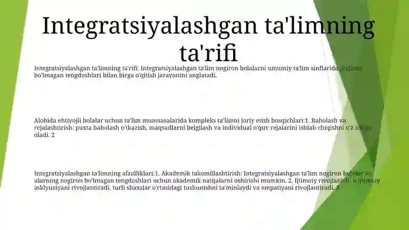 Umumta’Lim Tashkilotlarida Alohida Yordamga Muhtoj Bolalar Uchun Integratsiyalashgan Ta'Limni Amalga Oshirishning Asosiy Bosqichlari 2