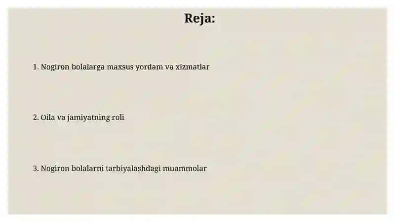 Nogiron bolalarni tarbiyalashdagi muammolar 2
