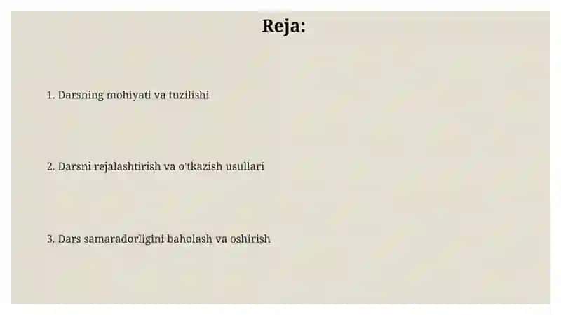 Kimyo ta'limida darsning ahamiyati 2