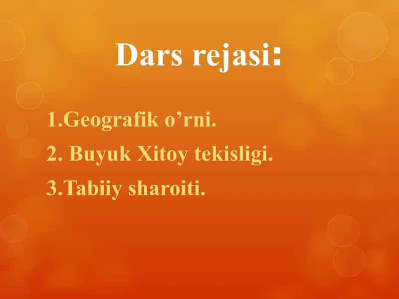 Sharqiy Osiyo Geografiyasi 2