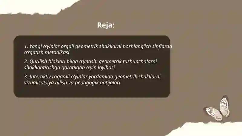 Yangi o‘yinlar orqali geometrik shakllarni boshlang‘ich sinflarda o‘rgatish metodikasi 2