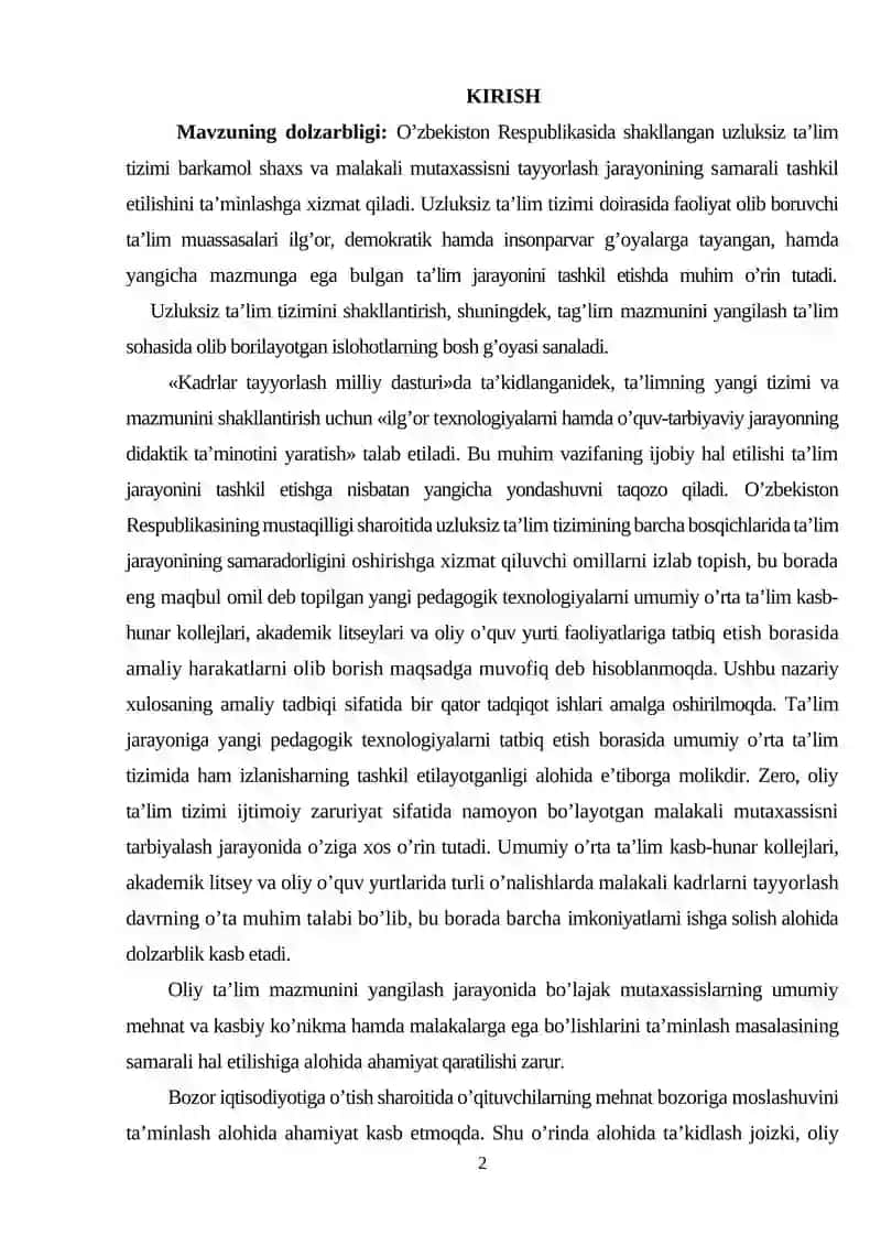 Matematikadan dars va to'garak mashg'ulotlari 2