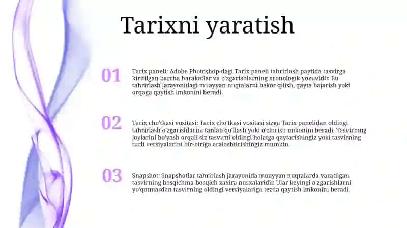 Adobe Photoshop Dasturida Tarix MoʻYqalami Bajaradigan Vazifasi 2