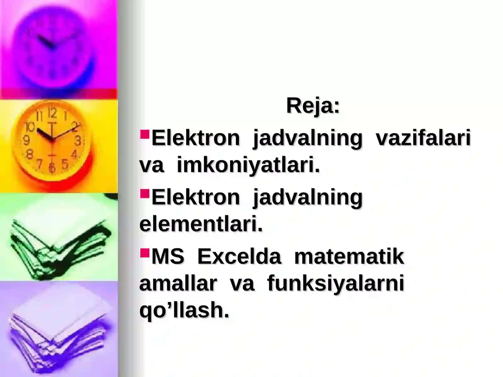 Elektron jadval p-rotsessorlari ularning vazifasi va imkonoyatlari 2