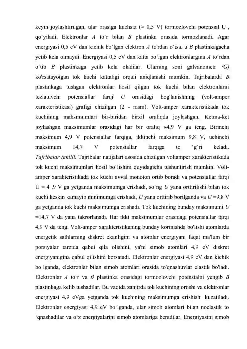 Frank-Gerts simob tajribasi 2