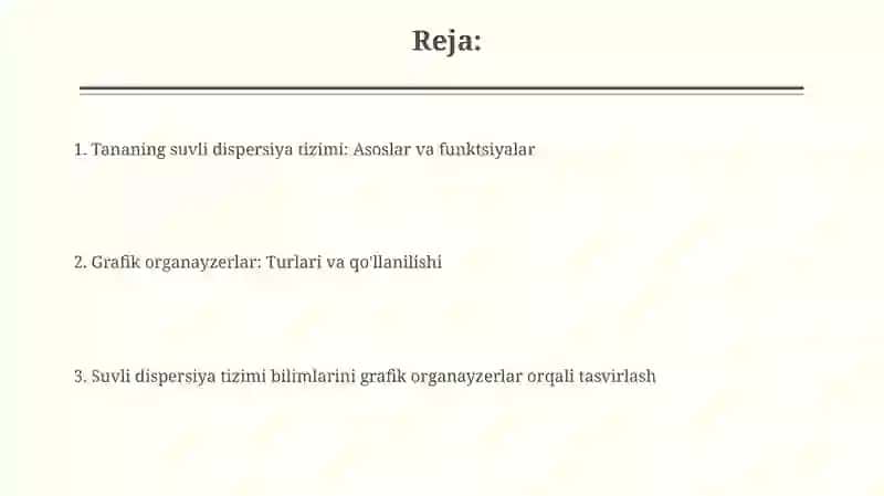 Organizmning suv dispers sistemasi 2