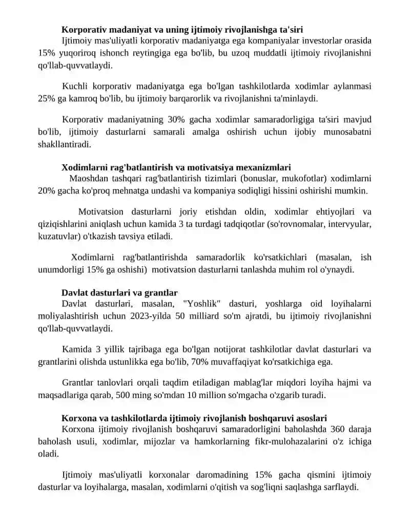 Ijtimoiy rivojlanish boshqaruvining asoslari slayd 2