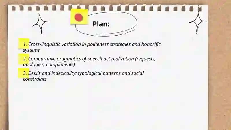 Pragmatic and Sociolinguistic Factors in Comparative Typology 2