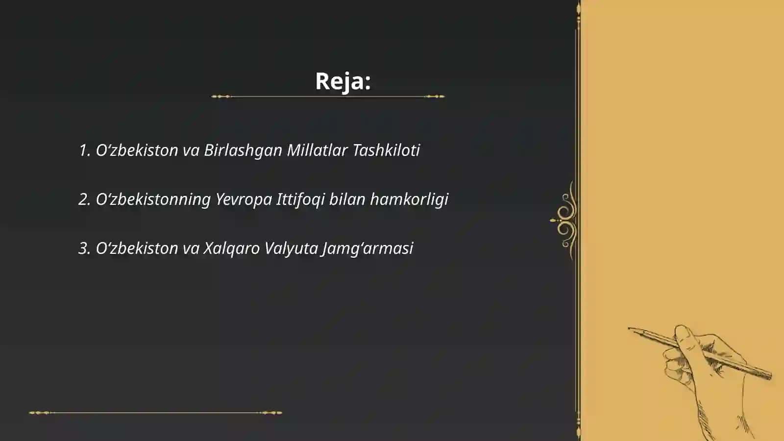 Oʻzbekistonda xalqaro tashkilotlar bilan aloqalar 2