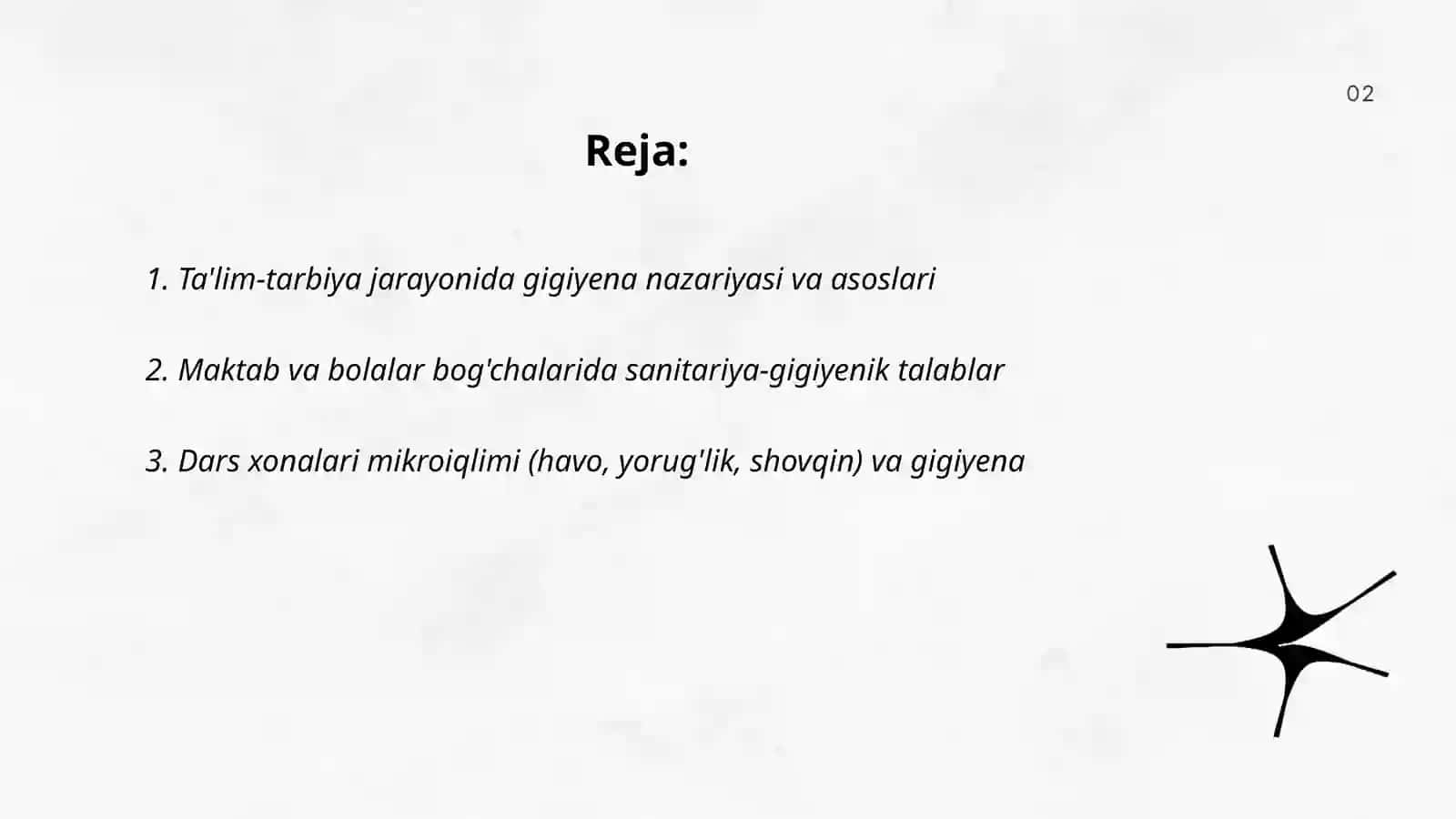Ta'lim-tarbiya jarayonida gigiyena nazariyasi va asoslari 2