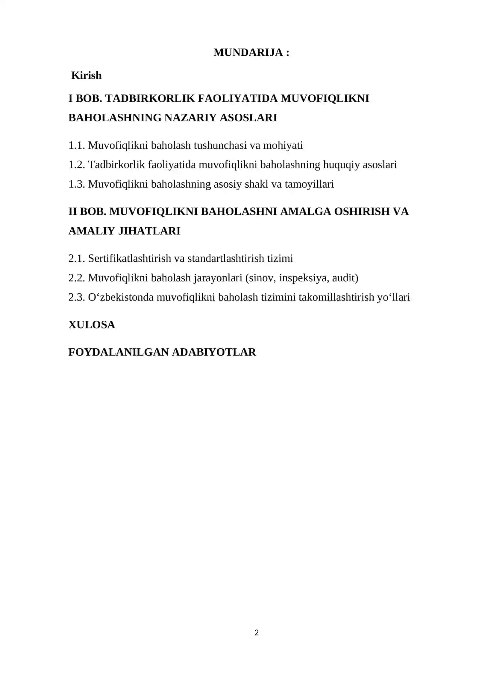 TADBIRKORLIK FAOLIYATIDA MUVOFIQLIKNI BAHOLASH 2