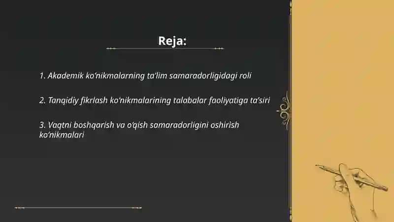 Akademik koʻnikmalarning talabalar faoliyatidagi ahamiyati va dolzarbligi 2