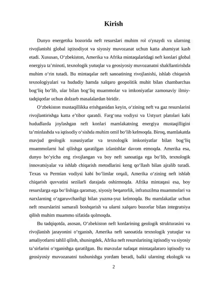 O'zbekiston neft konlarining geologik xususiyatlari va rivojlanishi 2