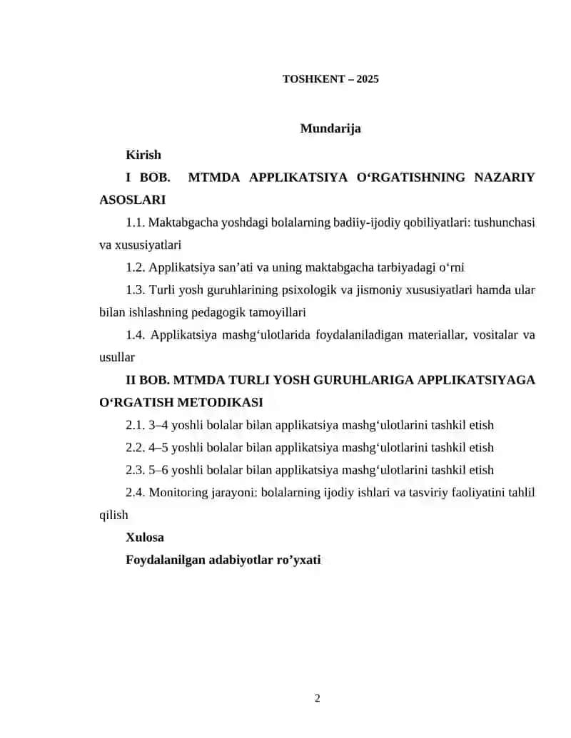 MTMning turli yosh guruxlarida applikatsiyaga o‘rgatish metodlari 2