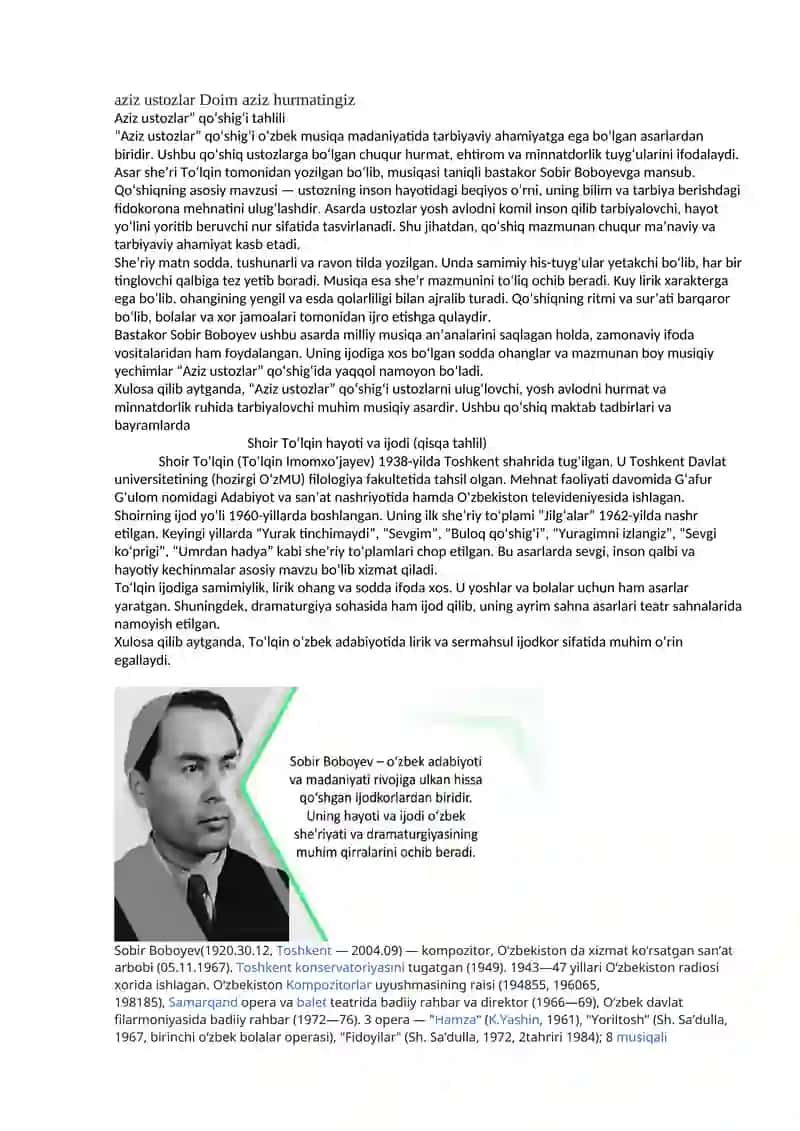 Aziz ustozlar 2