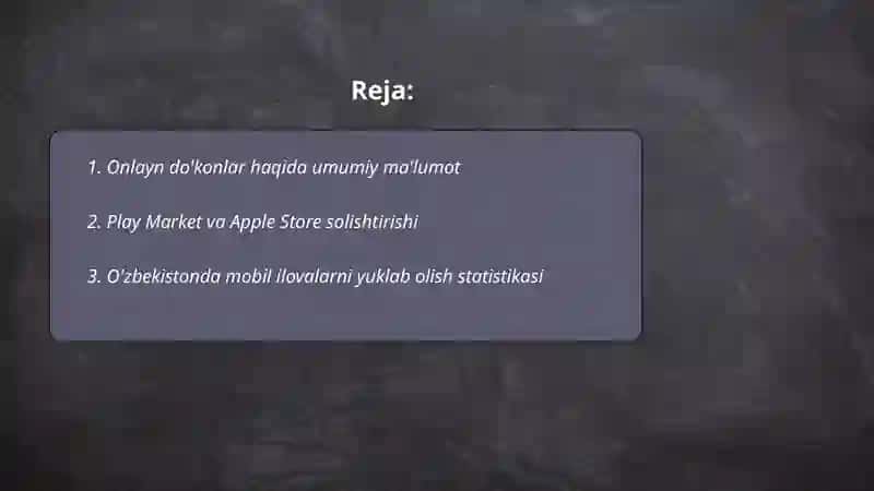 Onlayn do'konlar Play Market va Apple Store 2