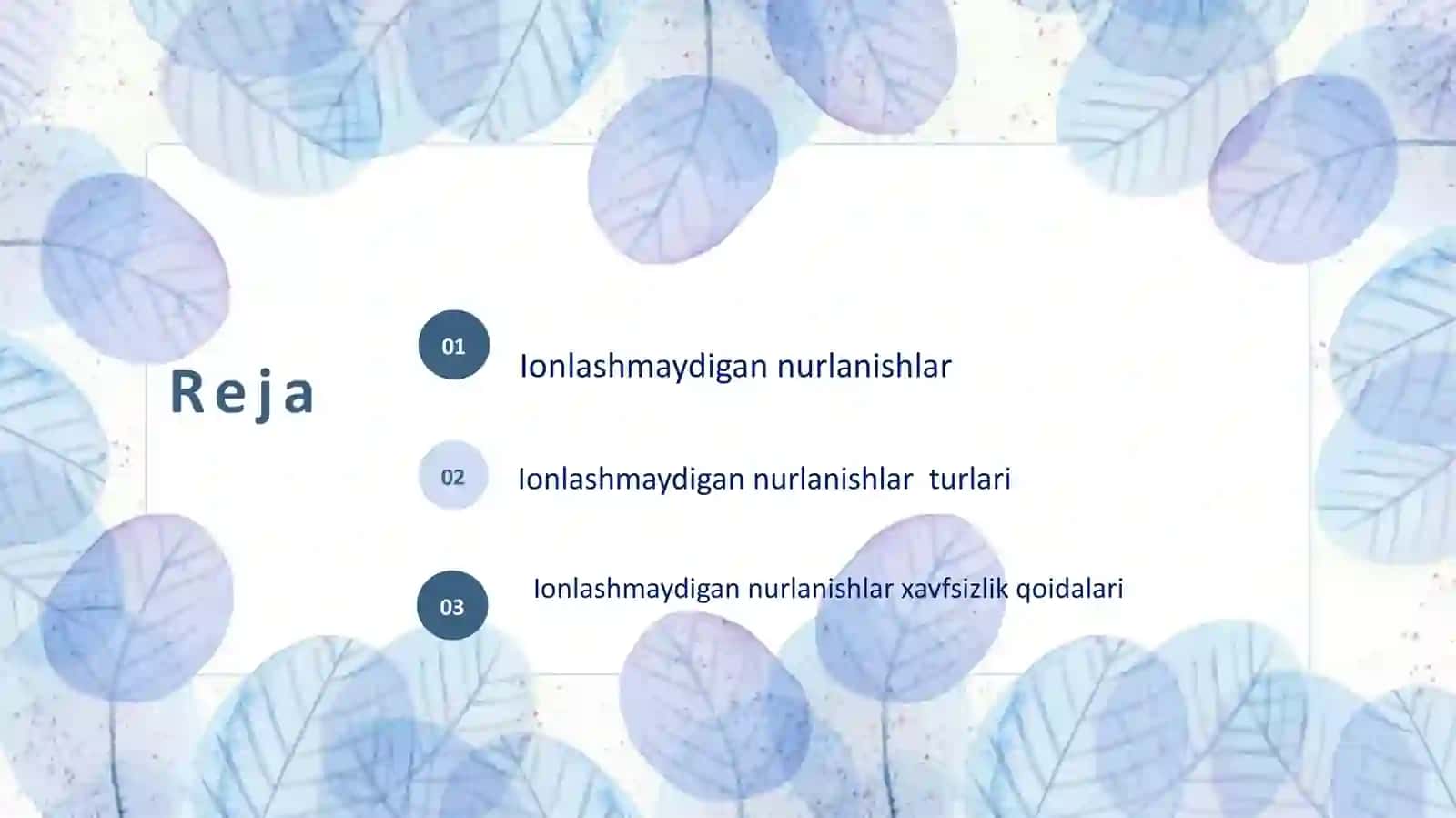 Ionlashtirmaydigan nurlanishlar xavfsizligi | Fizika prezentatsiya PPT 2