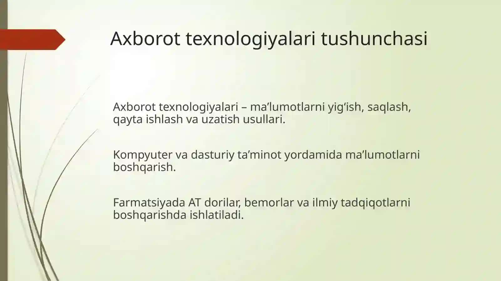 Farmatsiyada axborot va kompyuter texnologiyalarining maqsad va vazifalari 2