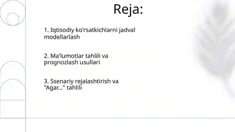Ssenariy Rejalashtirish va "Agar..." Tahlili 2