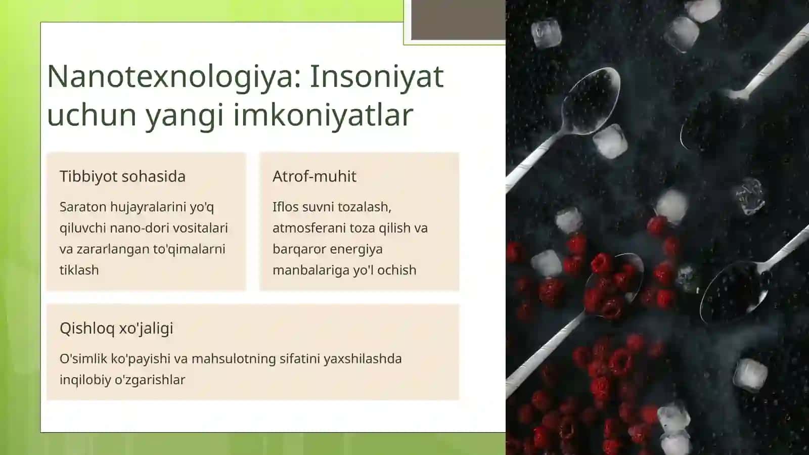 Nanotexnologiyalarni qo'llashning etik jihatlari 2