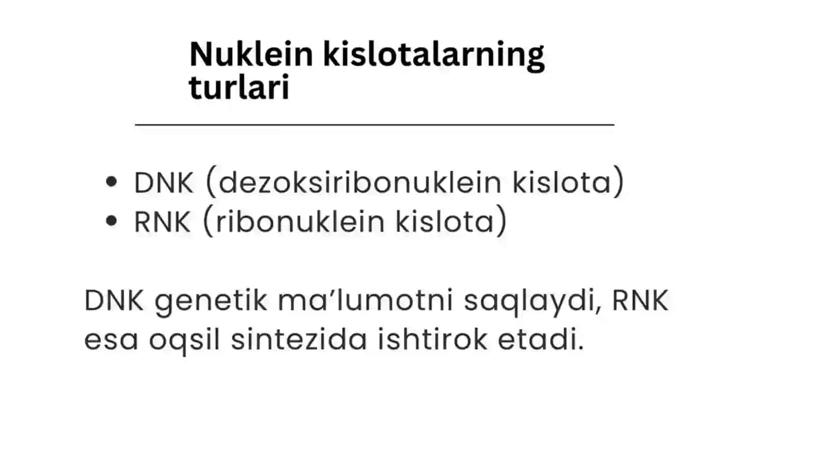 Nuklein kislotalar almashinuvi 2